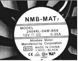2404KL-04W-B59三线 12V 0.35A原装美培亚NMB 60*60*10MM滚珠风扇