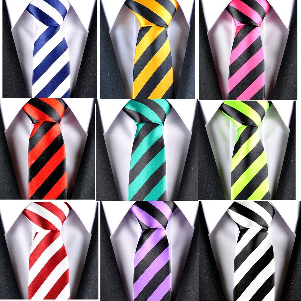 Korean ties Narrow tie stripe series Casual tie Color optional