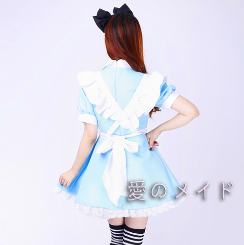 COSPLAY Alice in Wonderland Super Cute Maid Costume Aqua Blue Maid Costume Anime Costume