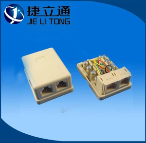 Телефон двойной коробку с проводкой 2C 4C RJ11 Phone One Branch Box Telephone Line Converter