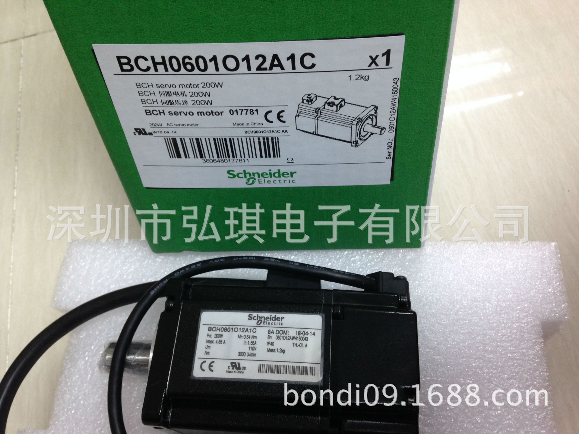 BCH0601O12A1C 0.2 Kw 伺服电机 IP40 20 位编码器 带键 无报闸