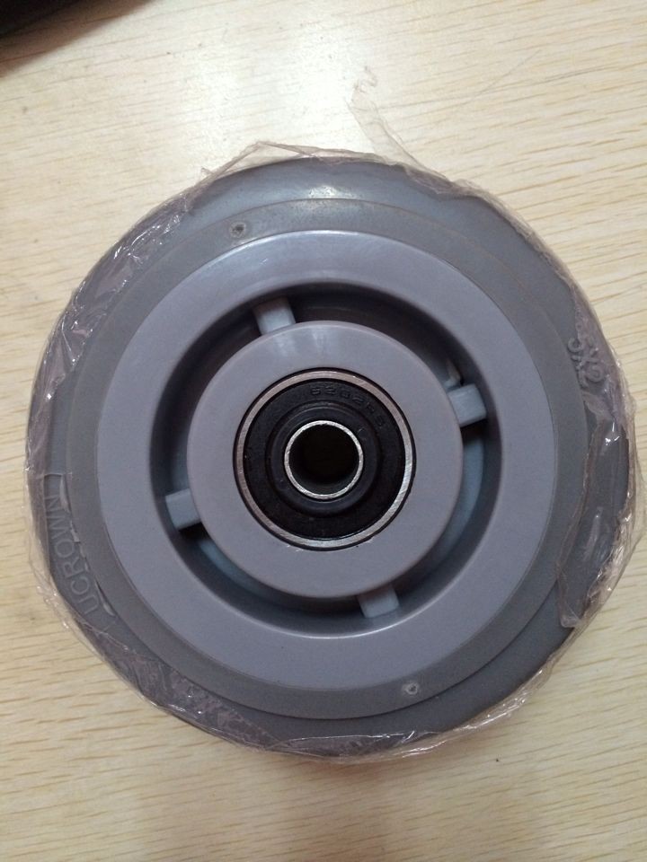 脚轮 5寸重型人造胶单轮静音轮优冠脚轮厂家直销橡胶轮TPR轮子