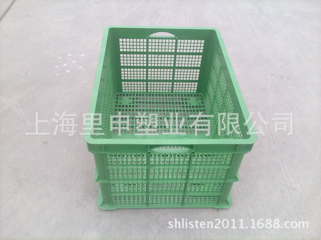 箩筐塑料箱 大型周转筐 加厚蓝色环保蔬菜筐 全新塑料水果筐 上海