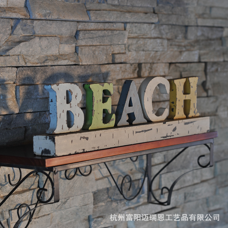 沙滩BEACH  放松RELAX字母摆件 仿古做旧风格饰品  MA01017详情36