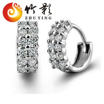 Серьги, образец серебра 925, инкрустированные diamonds, (торговля через границу)