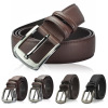 Men's leather belt for leisure