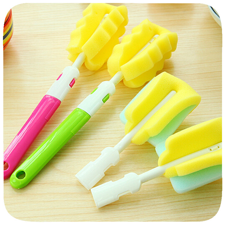 thickening Plastic Strength Decontamination brush Cup Brush sponge clean Bottle Brush Factory price