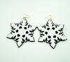 Christmas big acrylic earrings, European style, with snowflakes