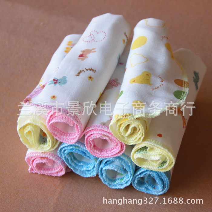 31*31cm Cotton Gauze Square Towel, Sweat-Absorbent Cartoon Face Towel, 4-Layer Thick Cleaning Towel for Children and Kindergarten, Portable Face Wipe 31*31cm Cotton Gauze Square Towel, Sweat-Absorbent Cartoon Face Towel, 4-Layer Thick Cleaning Towel for Children and Kindergarten, Portable Face Wipe