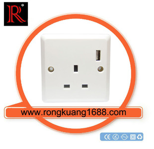 UK-E202 ӢҎBS������� Ӣʽ13A���� USB�Դ�� 2000MA USB