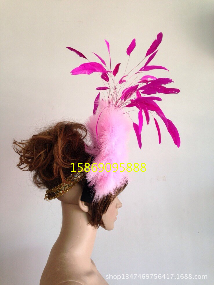 羽毛頭花頭飾