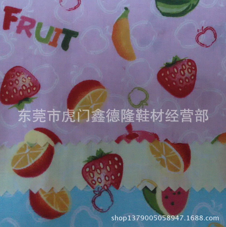 MB4229现货供应印水果斜纹棉布 鞋服面料