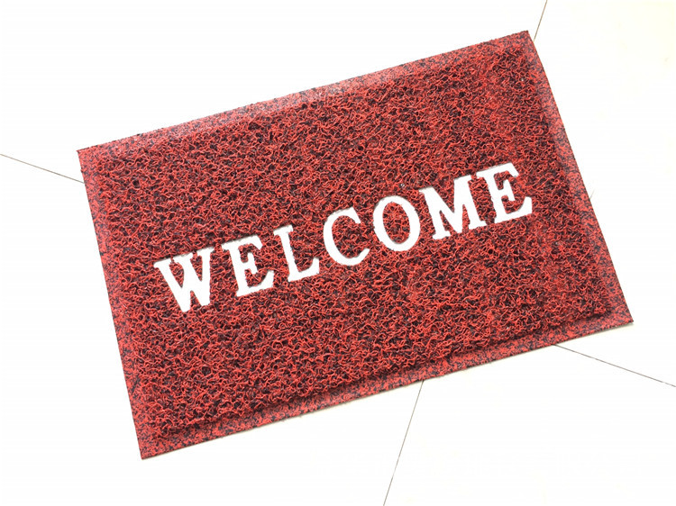Willkommen im Welcome Hotel Carpet Mesh Bottom Bunte Bodenmatte mit Aotu PVC-Seidenringteppich_voghion.com