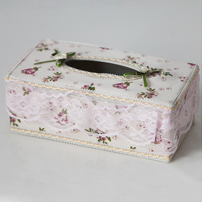 supply wholesale Fabric art Pastoral Purple Plastic waterproof dust cover Napkin Box automobile Tissue Tissue box