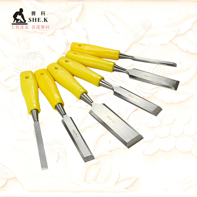 香港赛科SHE.K 防滑柄木工凿 开槽凿 木工锉 木雕工具DIY木工工具