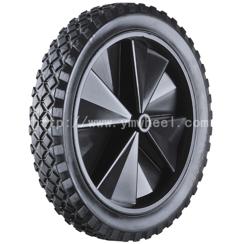 厂家供应12寸橡塑实心橡胶购物车手推车轮子 独轮车轮胎