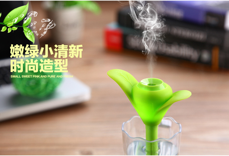 厂家直销 新款三叶草加湿器 USB夜光加湿器 迷你雾化空气净化器,款式随机7