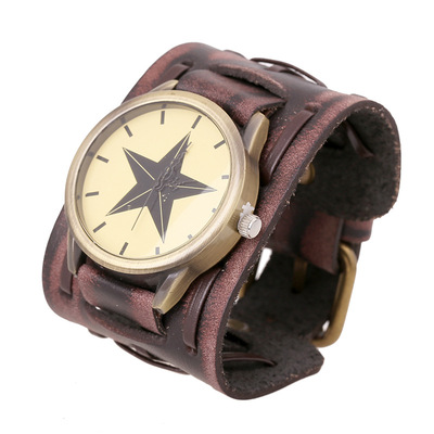 new pattern man Retro genuine leather watch personality Bracelet watch Manufactor Direct selling atmosphere cowhide Bracelet watch