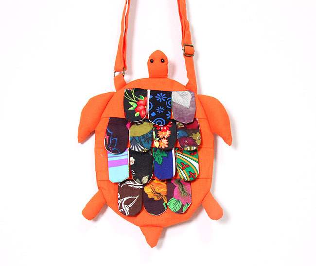 大號鱗片布藝烏龜斜挎包