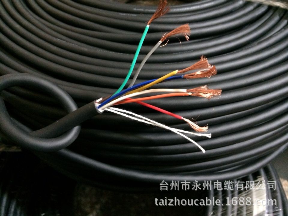 8芯0.4平方拖链行车线高柔电线电缆信号线耐折不会断耐油耐寒耐磨