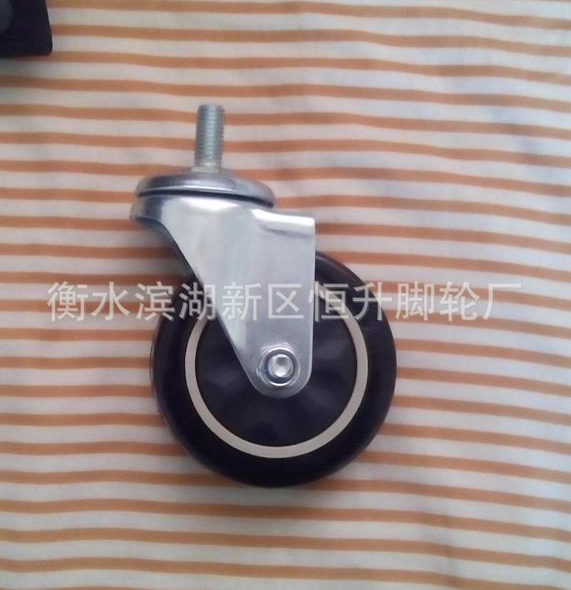 供应批发  金钻脚轮 丝杆刹车万向轮 PU轮子 量大从优欢迎订购