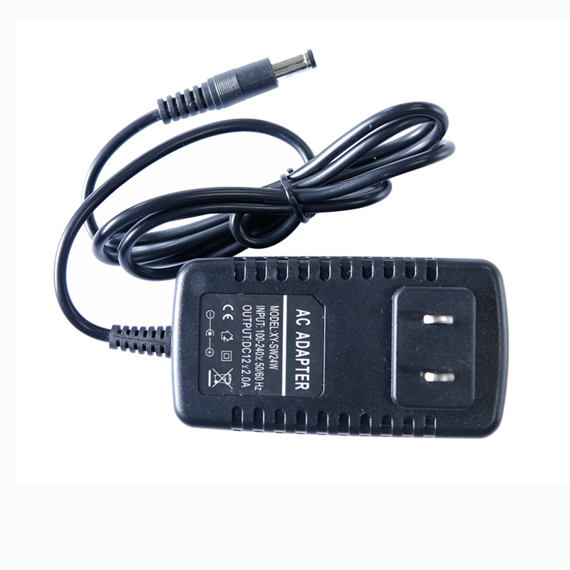 Fuente de alimentación de la cámara de vigilancia 12V 2A Fuente de alimentación Equipo de monitoreo Accesorios Adaptador de alimentación Monitor