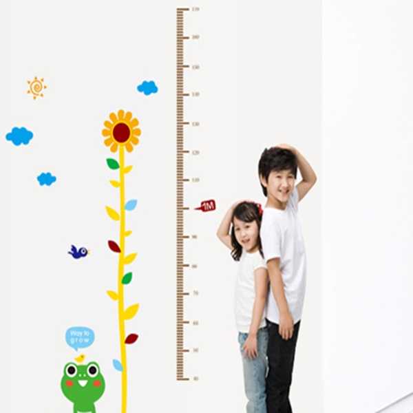 AY7149仲兰 孩子身高墙贴卡通青蛙身高贴 儿童房幼儿园装饰墙贴画