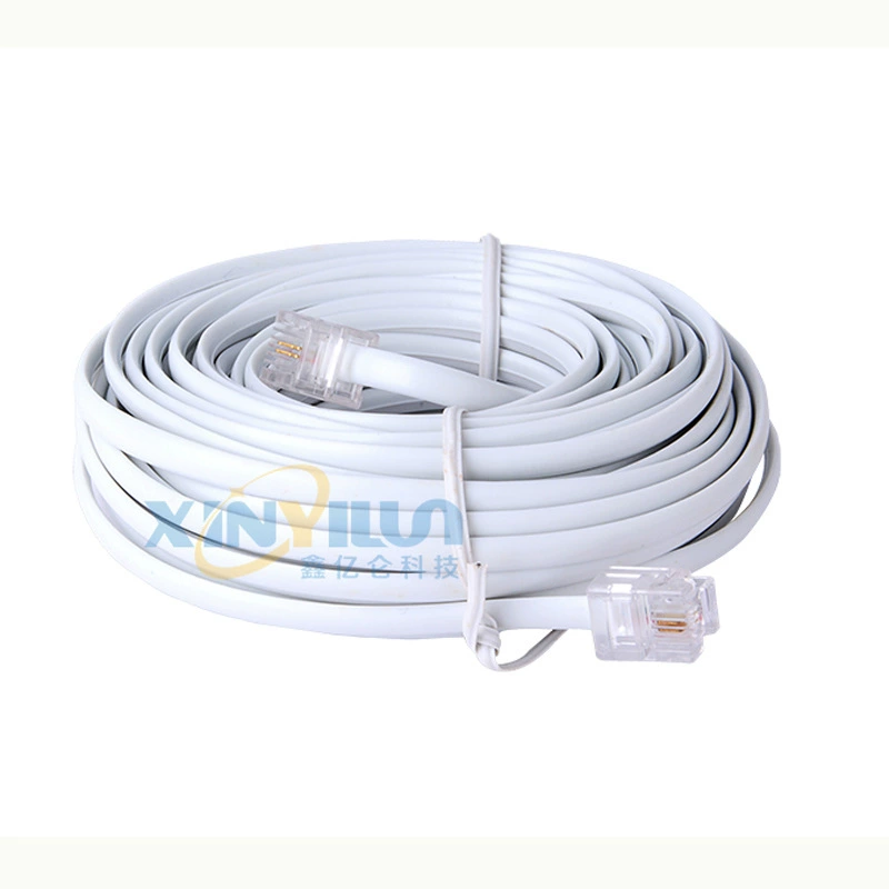 2-жильная телефонная линия RJ11 6P2C 10 м стационарный кабель Удлинительный кабель широкополосный Cat