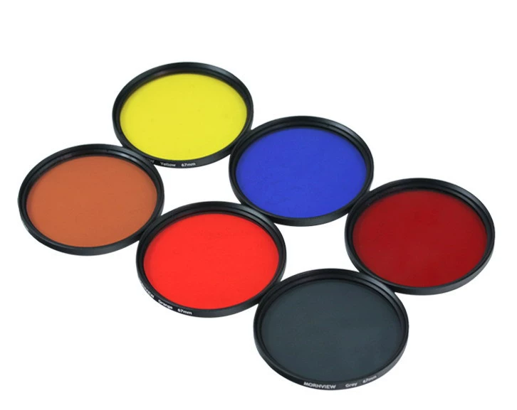 Поляризованный фильтр УФ-камеры зеркальные линзы сплошной цвет красный синий фиолетовый оранжевый HD поляризационное фотографическое оборудование пропускающее свет