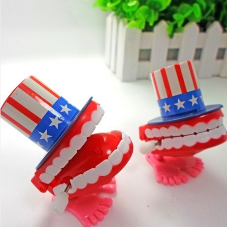 Jumping Toys collocation prop Clockwork Tooth gift Small dental gift Tooth with bowler hat