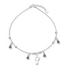 Fashionable ankle bracelet, silver 925 sample, wholesale, Korean style