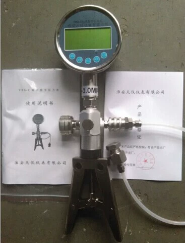 Легкий ручной насос для обнаружения давления 0-2.5Mpa портативный контрольный датчик давления рука зажимает калибратор давления