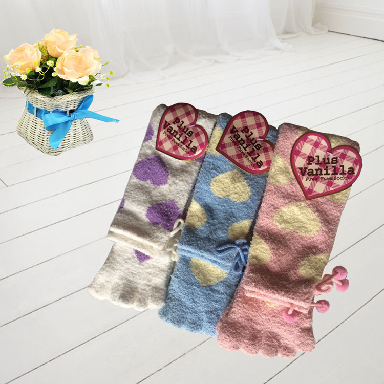 Autumn and Winter Medium Thickness Five-Toe Socks for Men and Women Half-Velvet Warm Mid-High Five-Toe Socks Manufacturer Wholesale