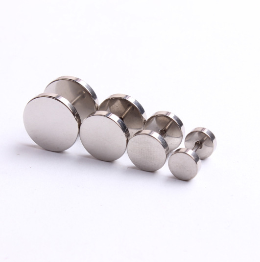 Fashion Round Stainless Steel Ear Studs 1 Piece