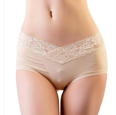 厂家直销女式内裤莫代尔纯棉生理内裤无痕蕾丝女士内裤|ru