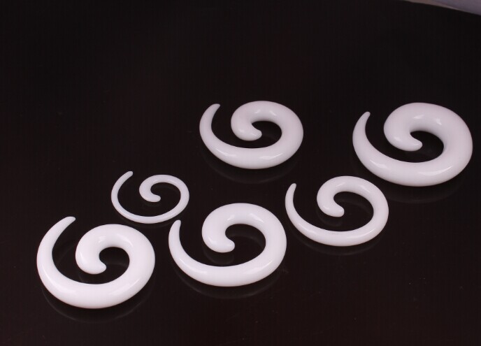Acrylic White Snail Ear Expander Ear Plug Piercing Jewelry Wholesale detail image 7