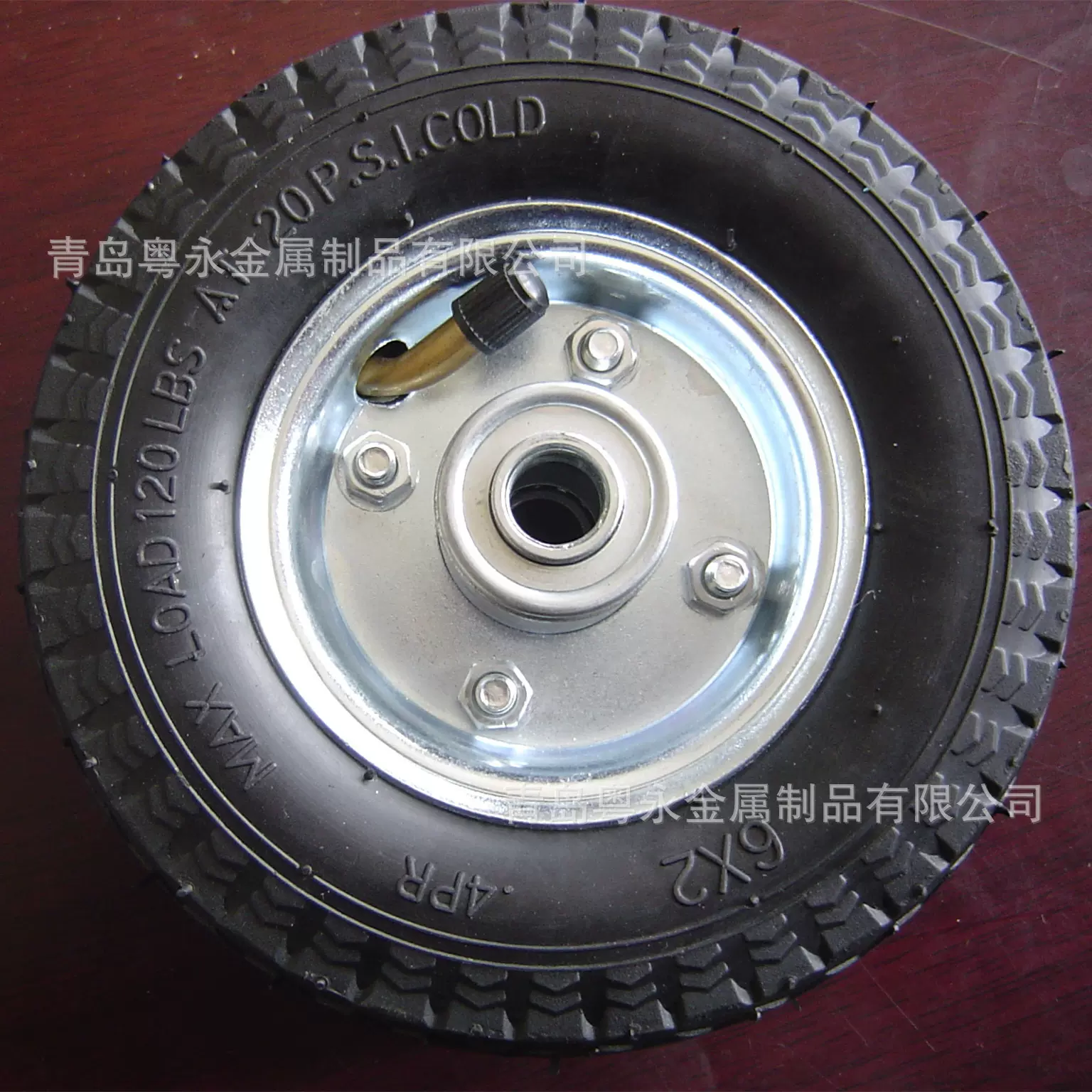 6x2橡胶充气轮 手推车车轮 轮子厂家 6寸橡胶实心轮气胎轮子