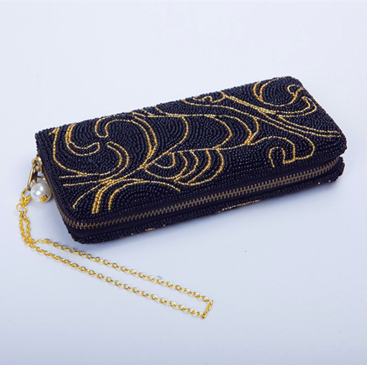 珠繡長款包