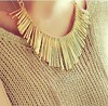 Retro metal short necklace with tassels, accessory, European style