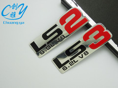 Car LS2 car sticker LS3 modification car emblem sticker Modified body sticker V8 rear emblem side emblem 6.0L car emblem sticker