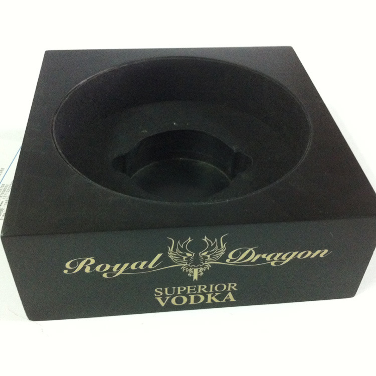 定做圣诞办公室车载复古风水流水貔貅摆件木质烤漆密度板圆形底座