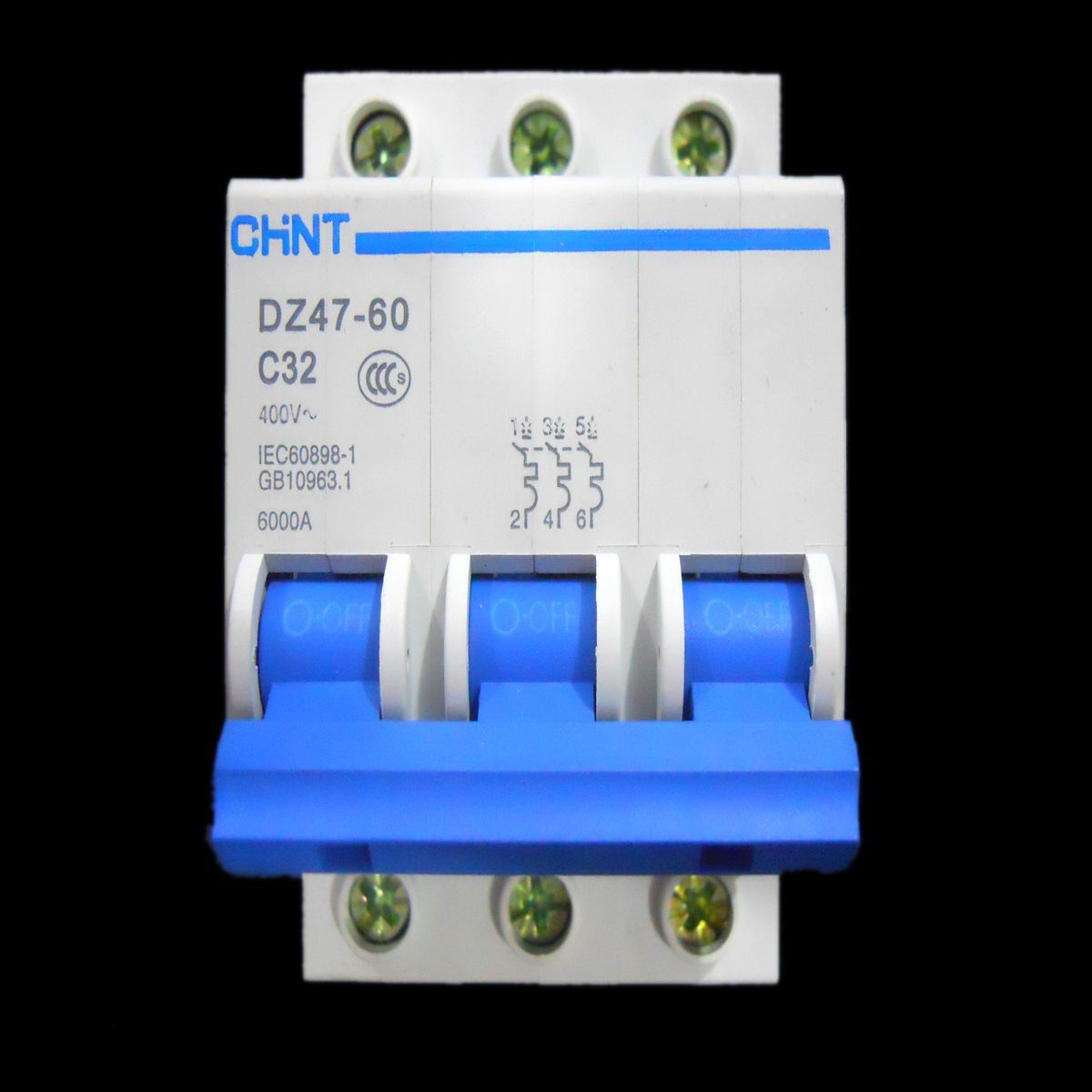 正泰低压电器 3P25A 小型断路器 空气开关  DZ47LE-63  3P25A C型