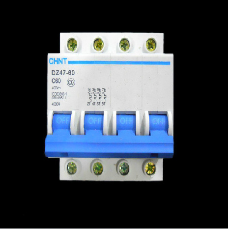 正泰低压电器 4P60A带漏电 小型断路器 空气开关 DZ47-4P C型