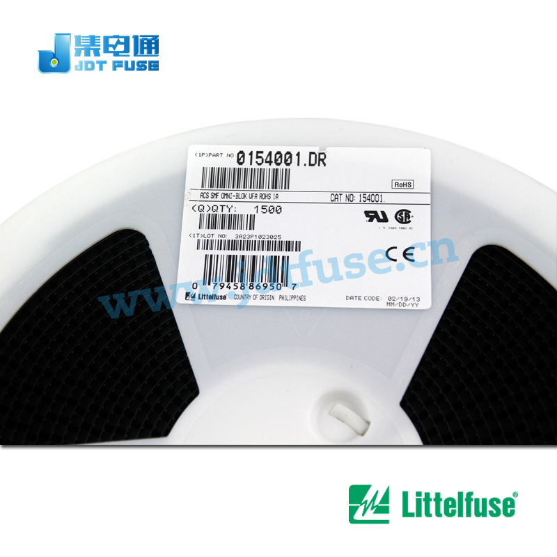 贴片保险丝座子0154001.DR 力特LITTELFUSE 快熔保险丝1808