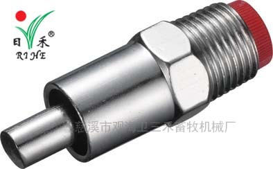 加厚型猪用白铁圆头猪喝水龙头猪水嘴四分铁镀铬乳头式饮水器