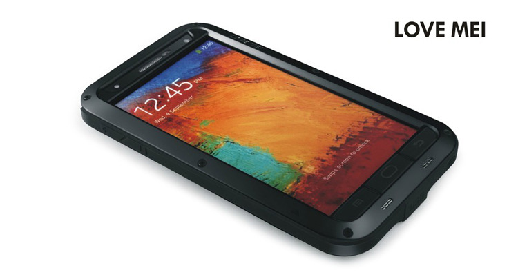 LOVE MEI Powerful Water Resistant Shockproof Dust/Dirt/Snow Proof Aluminum Metal Outdoor Heavy Duty Case Cover for Samsung Galaxy Note 3