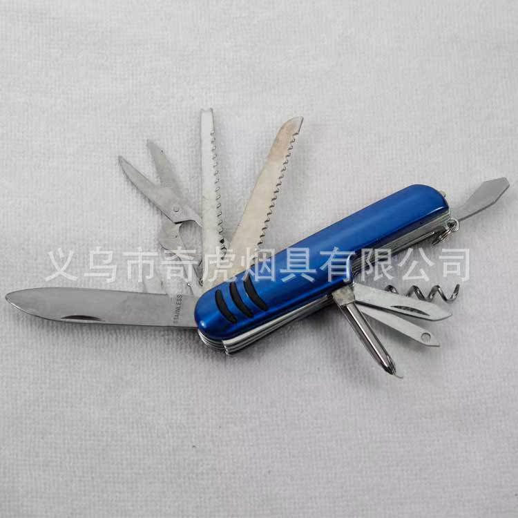 大量批发 蓝色G3三横礼品十一开多功能瑞士军刀 银行礼品|ms