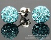 Crystal, earrings, accessory, 10mm, Korean style, Amazon