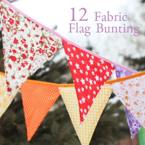 棉布挂条三角旗 生日聚会布置用品 儿童派对会场 节日装饰 多色