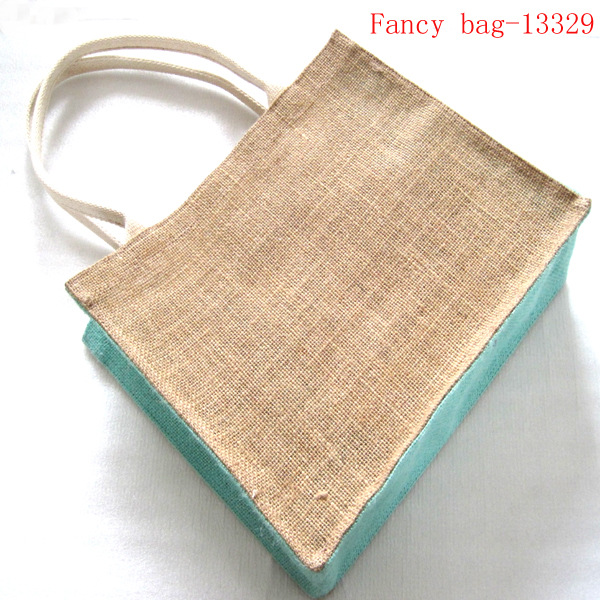 厂家直销现货粗麻复古黄麻袋 覆膜DIY防水手提麻布袋